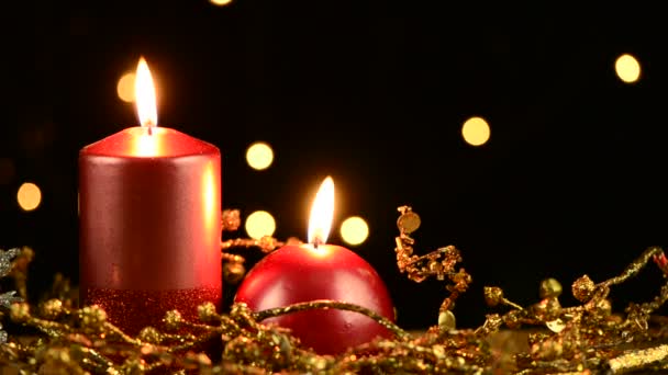 Christmas candles — Stock Video