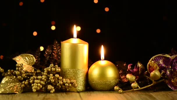 圣诞蜡烛 — 图库视频影像