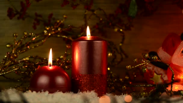 Candele di Natale — Video Stock