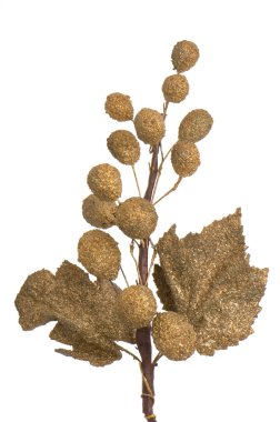 Altın christmas dekorasyon şubeleri