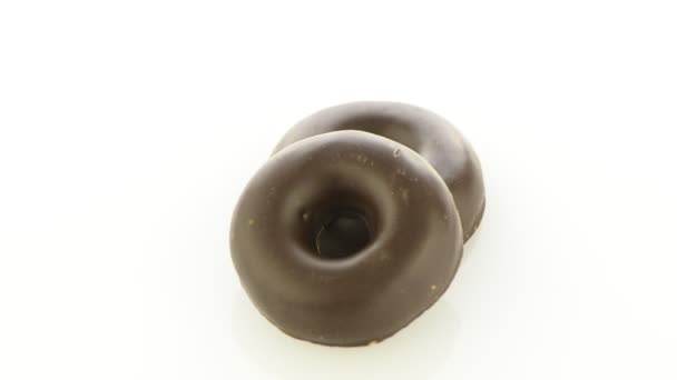 Chocolate donut cookies — Stockvideo