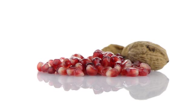 Pomegranate seed pile — Stock Video