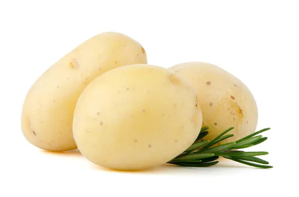 Πρώιμες πατάτες και πράσινη βότανα — Φωτογραφία Αρχείου