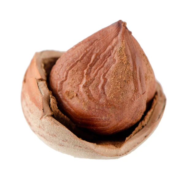 Cracked hazelnut — Stock Photo, Image