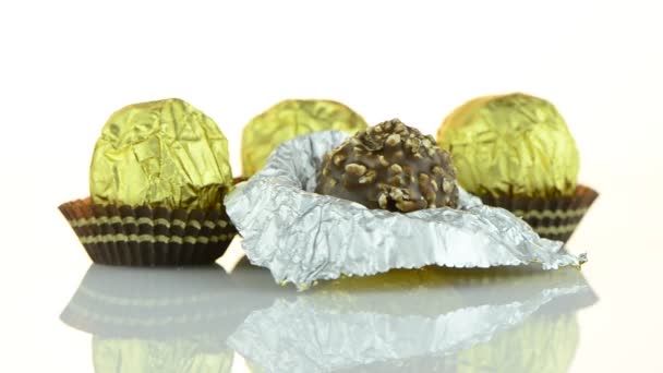 Bonbons czekolady — Wideo stockowe