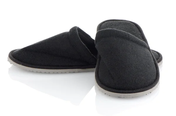 Un paio di pantofole grigie — Foto Stock