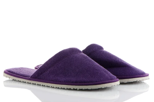 一双紫色拖鞋 — 图库照片