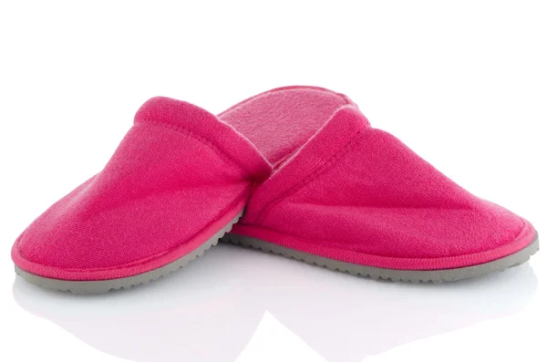 Dvojice růžové pantofle — Stock fotografie