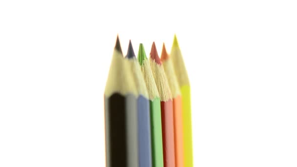 Parte superior de lápis de cor — Vídeo de Stock