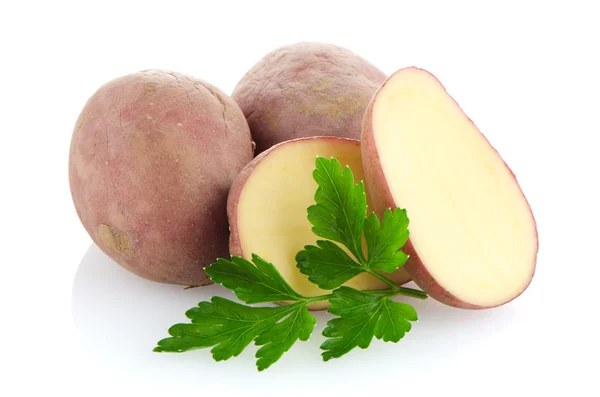 Red sliced potatoes — Stock Photo, Image