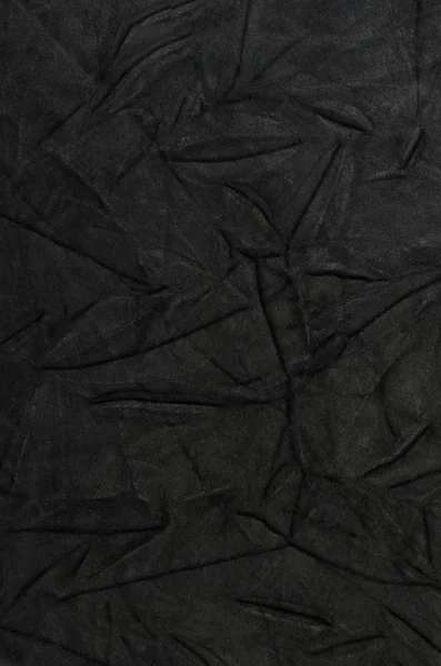 Natural qualitative black leather texture. Close up. — Stock Photo, Image