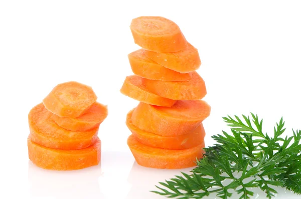 Pile of carrot slices — Stock Photo, Image