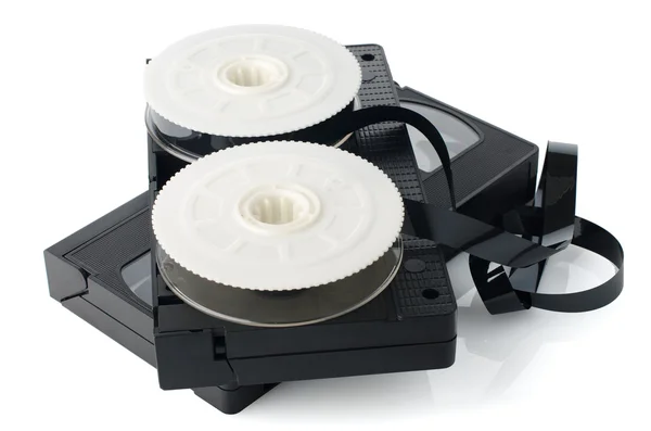 Two videotapes and reel — Stock Photo, Image