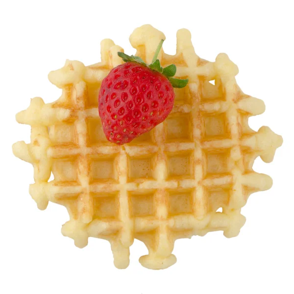 Waffeln und Erdbeeren — Stockfoto