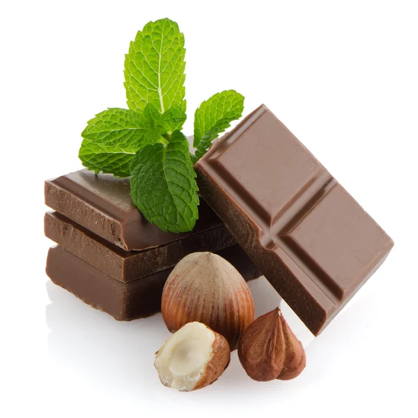 Dettaglio primo piano delle parti in cioccolato — Foto Stock