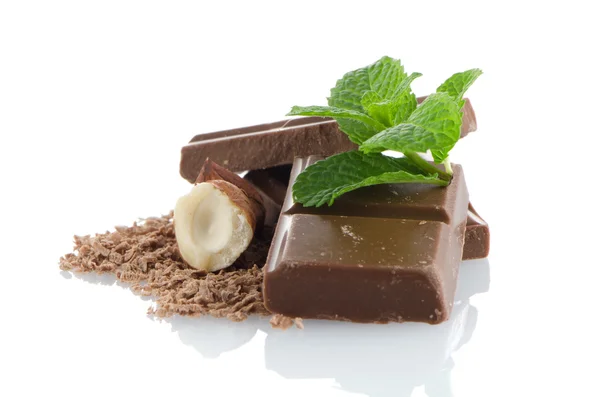 Closeup detail of chocolate parts — Stock Photo, Image