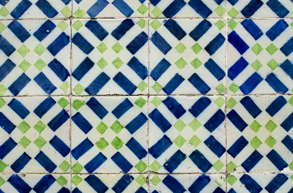 Traditional Portuguese glazed tiles — Stock Photo, Image