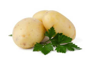 yeni patates ve yeşil maydanoz