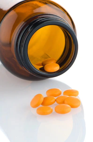 Pills from bottle — Stock Photo, Image