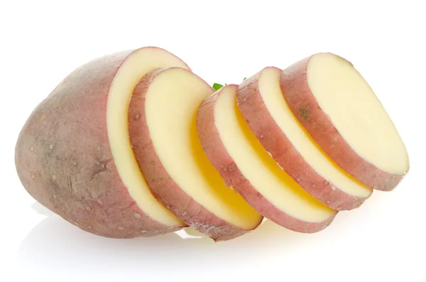 Red sliced potatoes — Stock Photo, Image