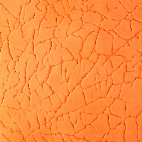 橙色皮革纹理特写 — 图库照片