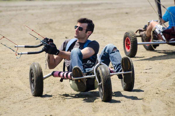 Filipe Lemos em um Kitebuggy — Fotografia de Stock