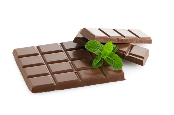 Close-up detail van chocolade delen — Stockfoto