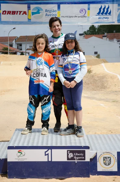 Ana Martins on the podium — Stock Photo, Image