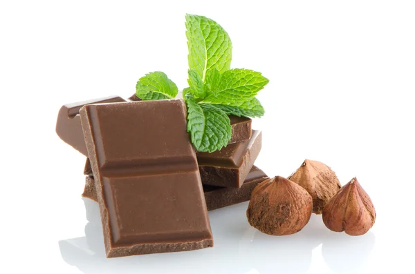 Chocolate parts — Stock Photo, Image