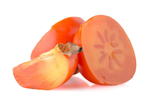 Persimmon with slice — Stock Photo, Image