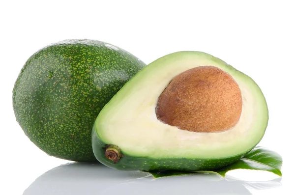 Avocado's op wit — Stockfoto