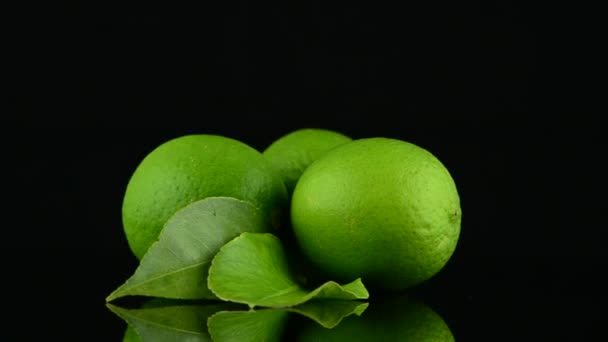 Świeże zielone limonki — Wideo stockowe