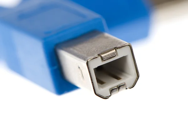 Cabo azul do computador USB 2.0 — Fotografia de Stock