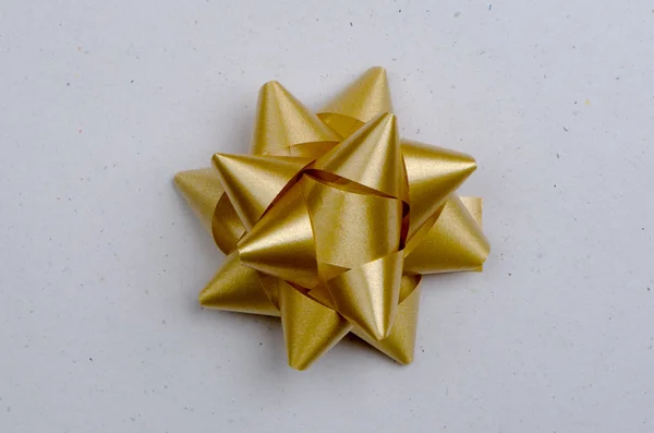 Yellow gift bow — Stock Photo, Image