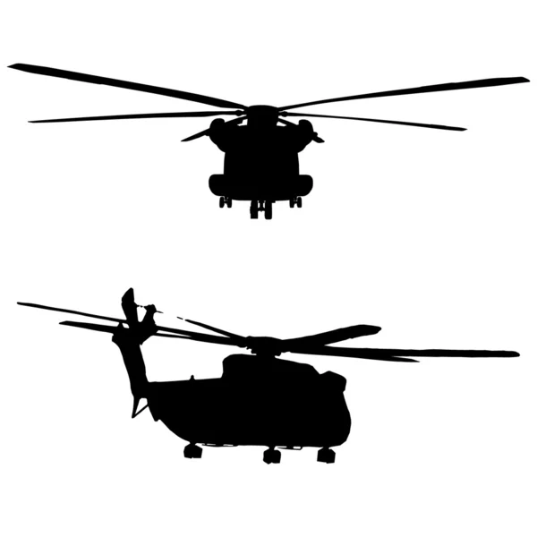 CH52 helicopter silhouette — Stock Vector