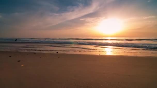 Timelapse Coucher de soleil sur la plage 