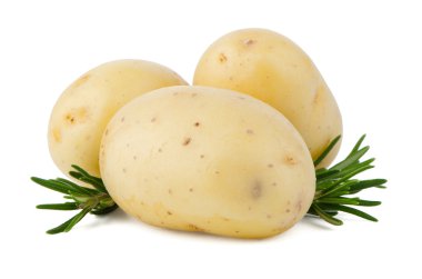 yeni patates ve yeşil otlar