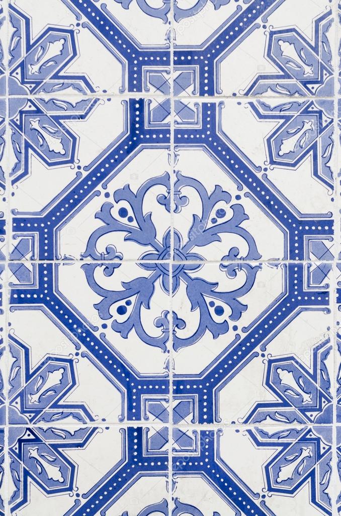 Traditional Portuguese glazed tiles