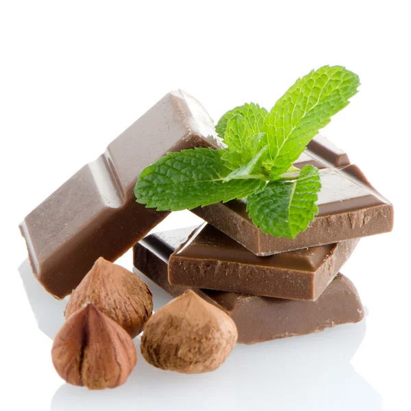 Chocolate parts — Stock Photo, Image