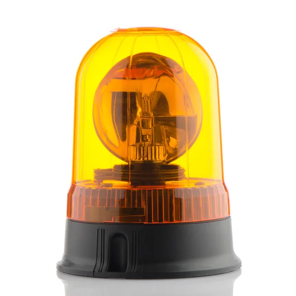 Pomarańczowy obrotowej lampy ostrzegawczej — Zdjęcie stockowe