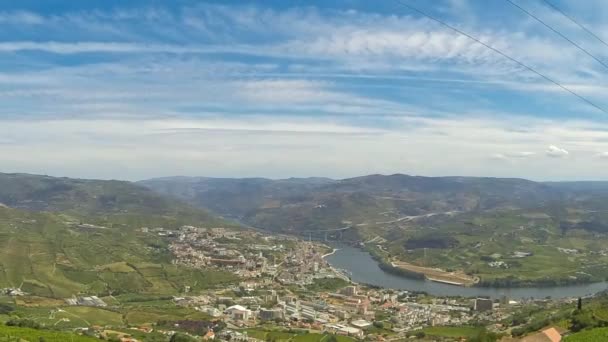 Timelapse v údolí řeky douro — Stock video