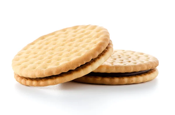 Biscoitos sanduíche com recheio de chocolate — Fotografia de Stock