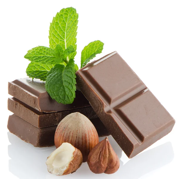 Chocolate parts — Stock Photo, Image