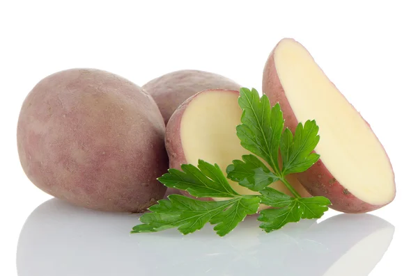 Red sliced potatoes — Stock Photo, Image