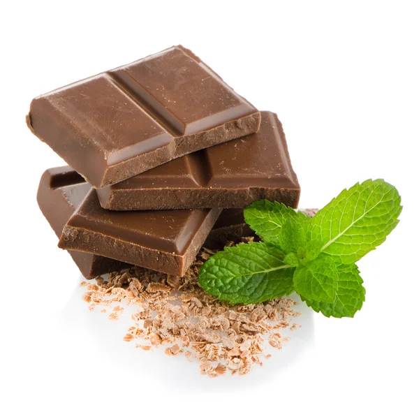 Nærmere opplysninger om sjokoladedeler – stockfoto