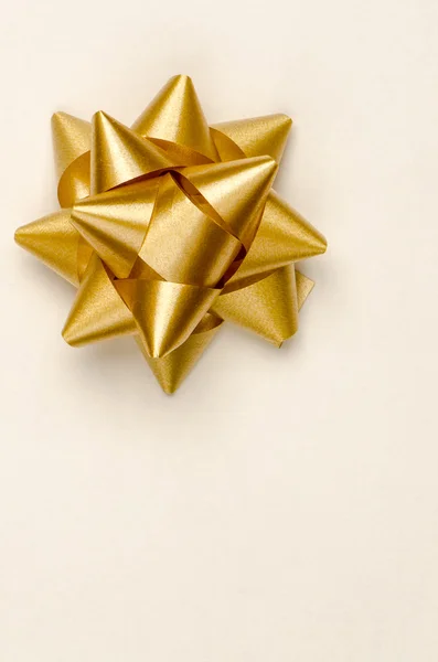 Gold Christmas bow — Stock Photo, Image