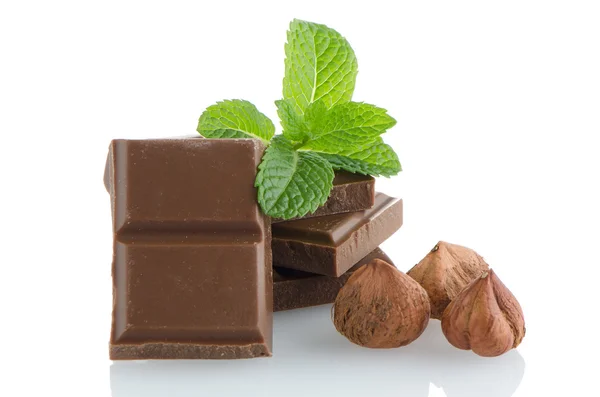 Części czekolady — Zdjęcie stockowe