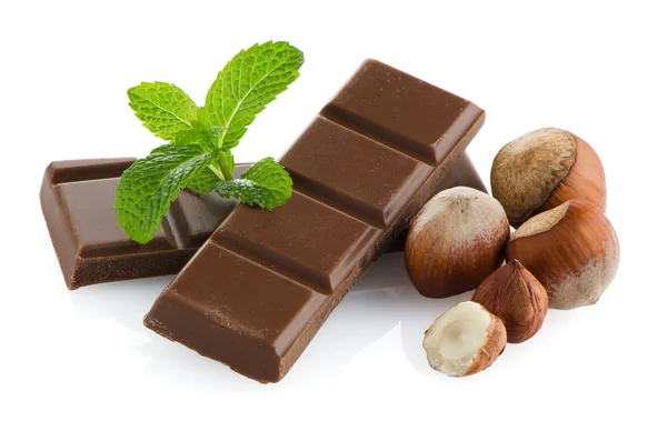 Closeup detail of chocolate parts — Stock Photo, Image