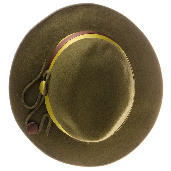 Зеленая винтажная шляпа — стоковое фото