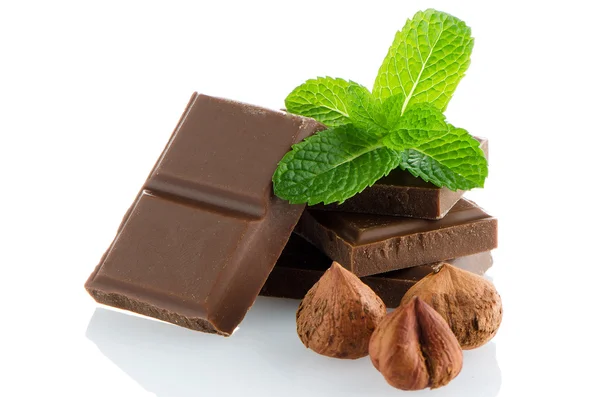Partes de chocolate — Foto de Stock